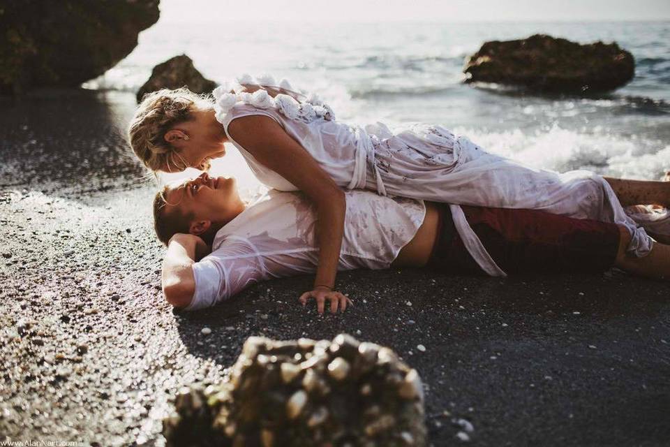 Postboda en la playa