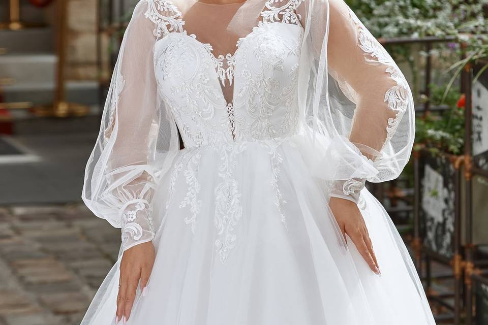 Vestido de novia talla grande