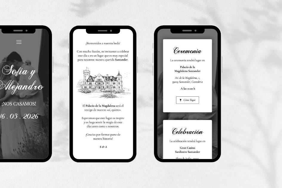 Invitación boda Santander