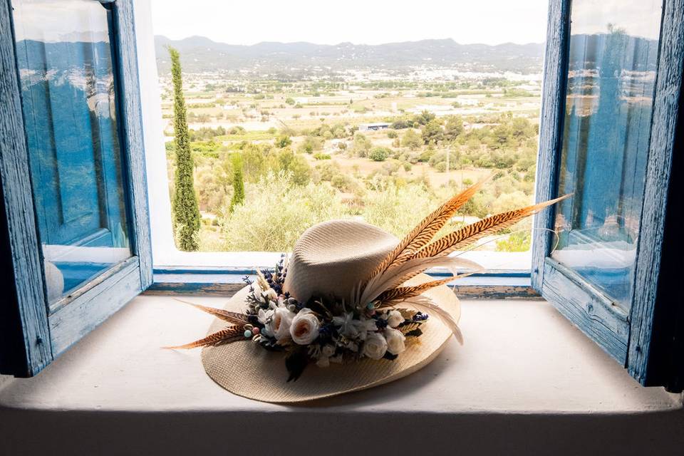 Sombrero de la novia ibiza