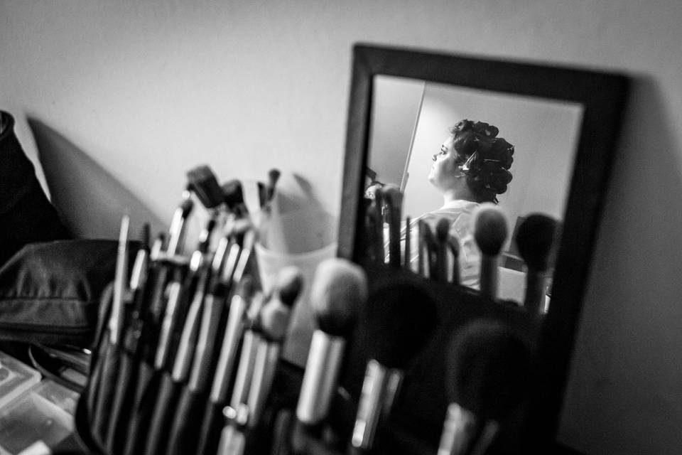 Retrato creativo de la novia