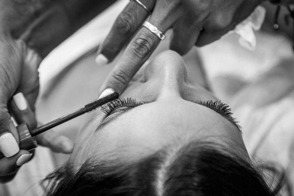Maquillaje preparativos novia