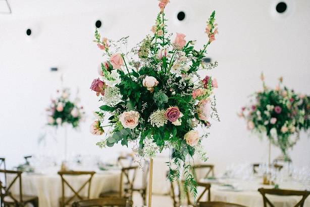 Decoración floral del salón