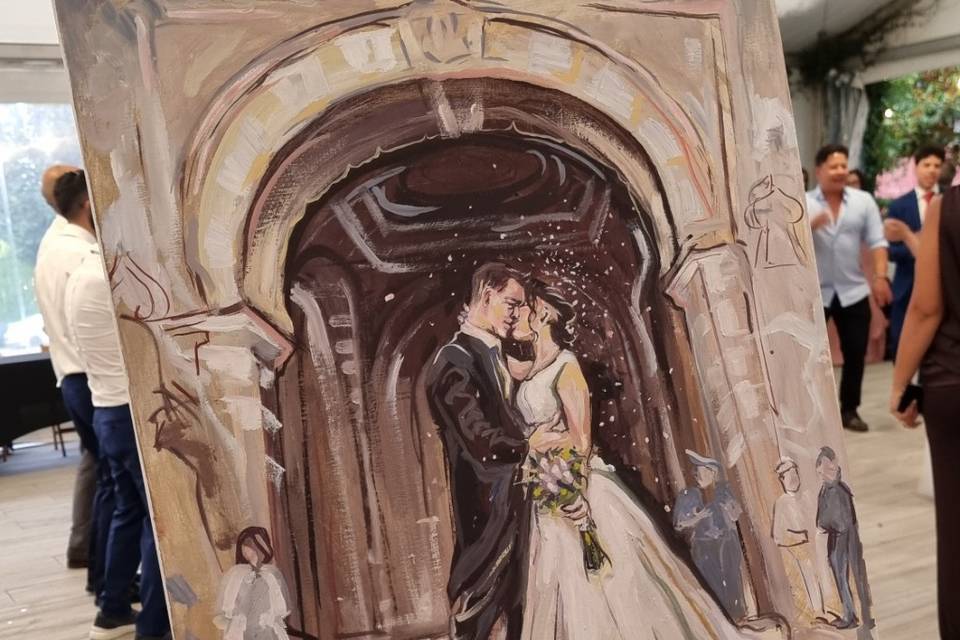 Live painting boda M&G