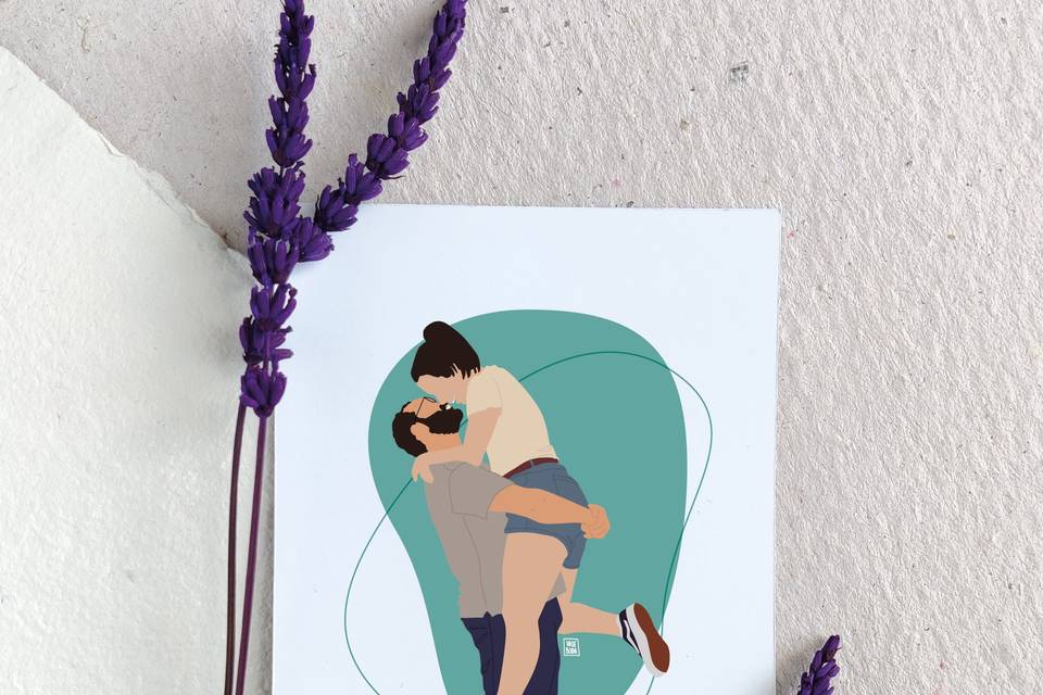 Ilustración color couple