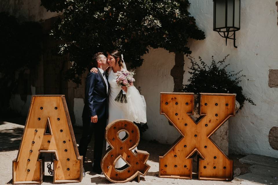 Alquiler letras gigantes boda