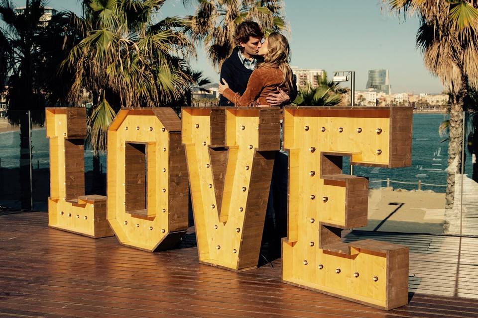 Love bcn letters en Hotel W