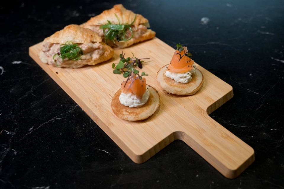 Blini de salmón
