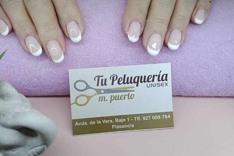 Manicura francesa gel novia