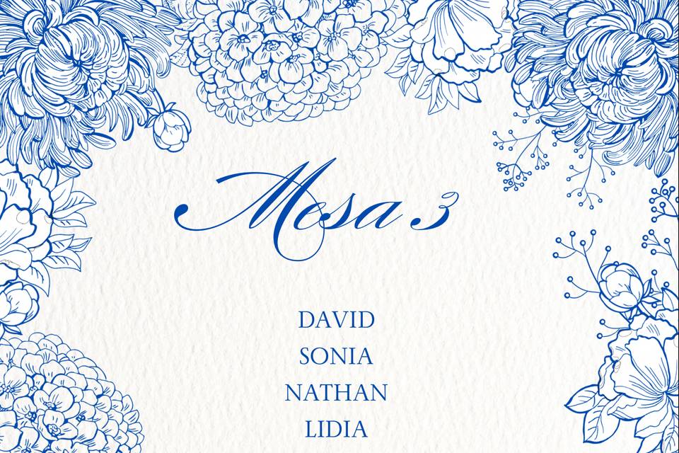 Diseño seating plan
