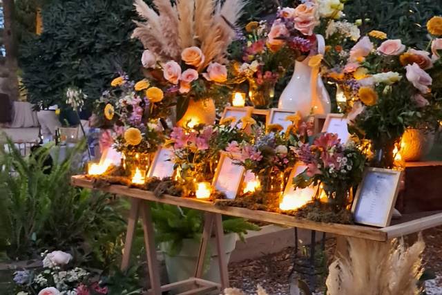 Seating plan con velas