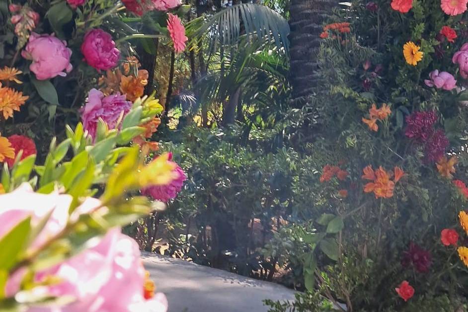 Arco floral con Peonias