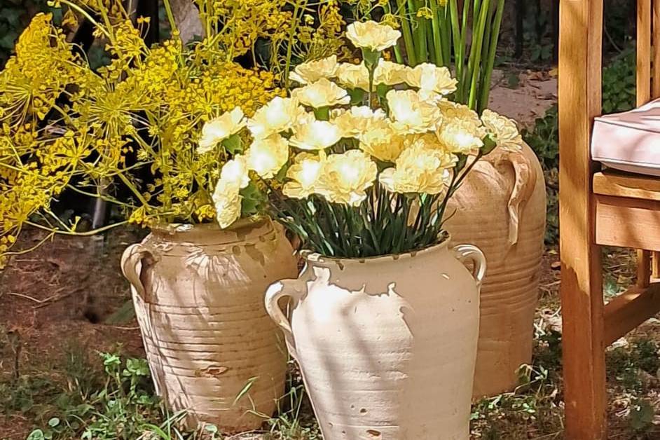 Detalle ceremonia con vasijas
