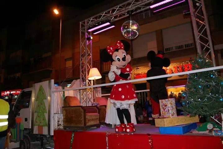 Mickey y Minnie navideños