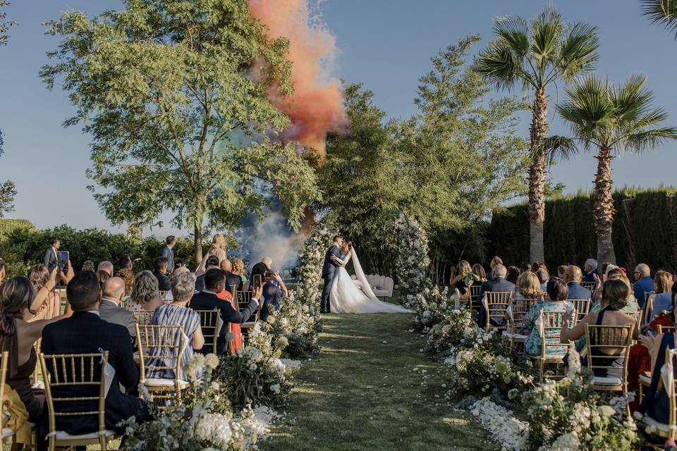 Ceremonia en jardines