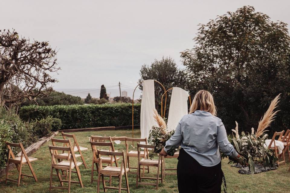 Preparando la ceremonia