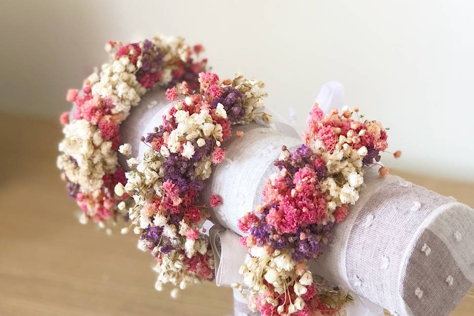 Pulseras de flores