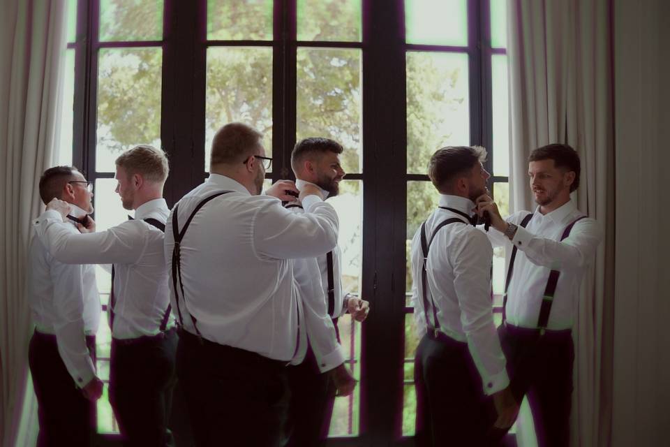 Preparativos del novio