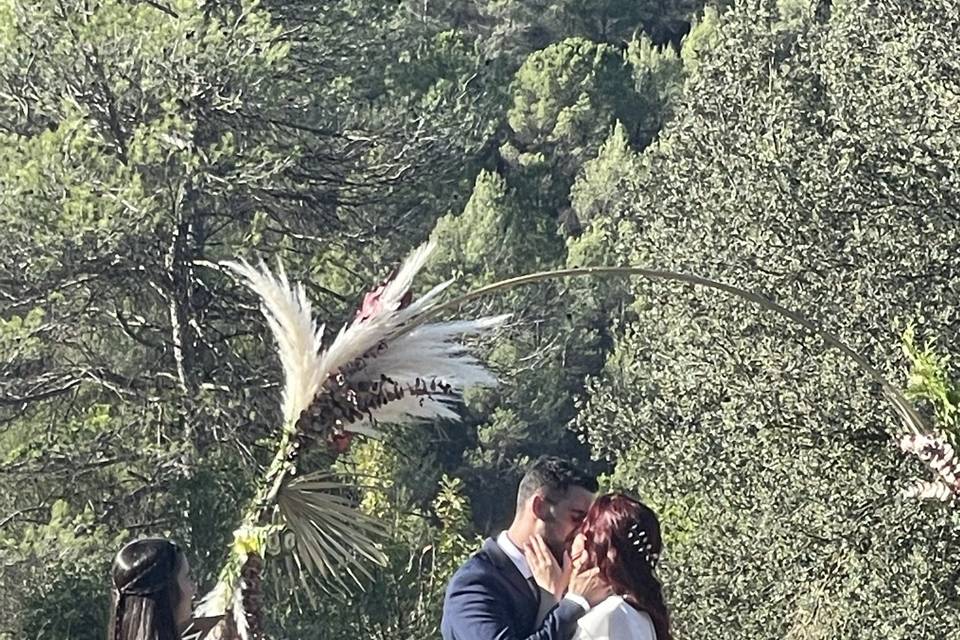 Novios en ceremonia