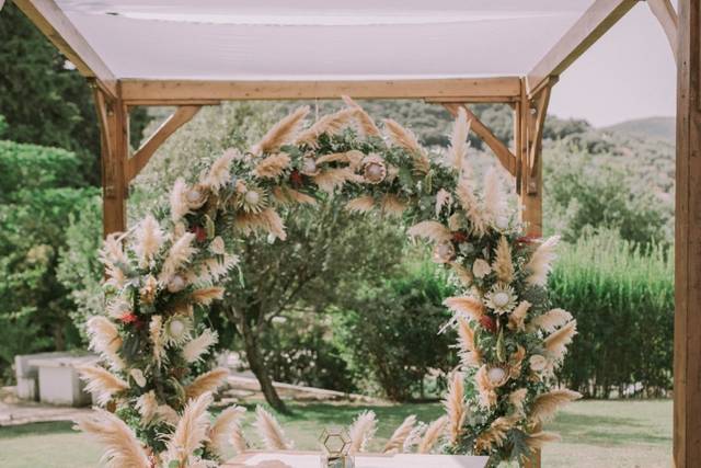 Aro floral boho