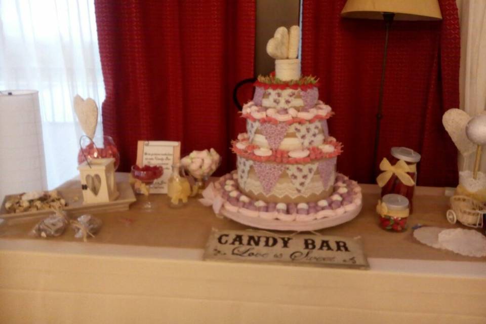 Candy bar y tarta