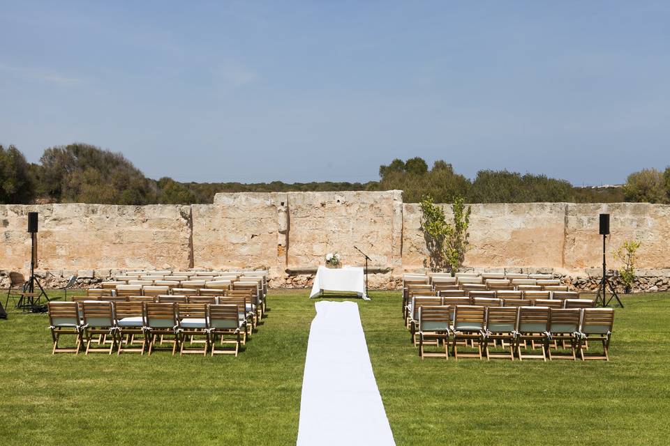 Ceremonia en el exterior