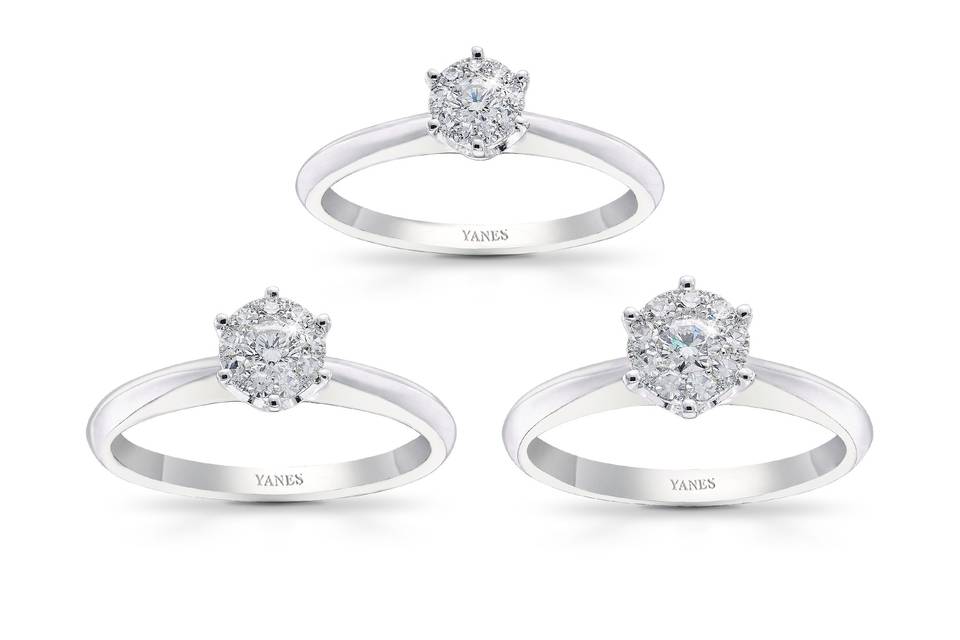 Anillos solitarios diamante