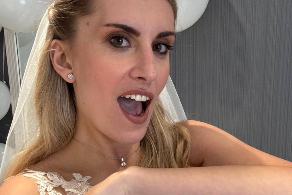 Novia natural elegante