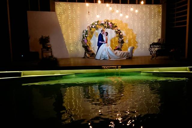 Boda romántica noche