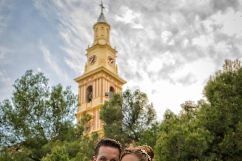 Novios en el parque