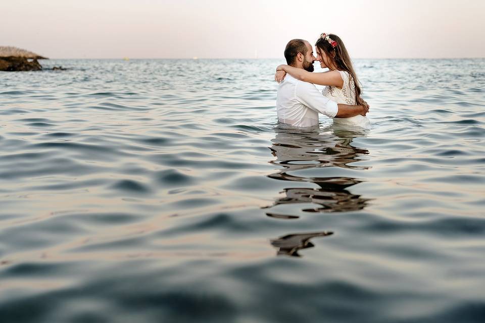 Postboda en la playa