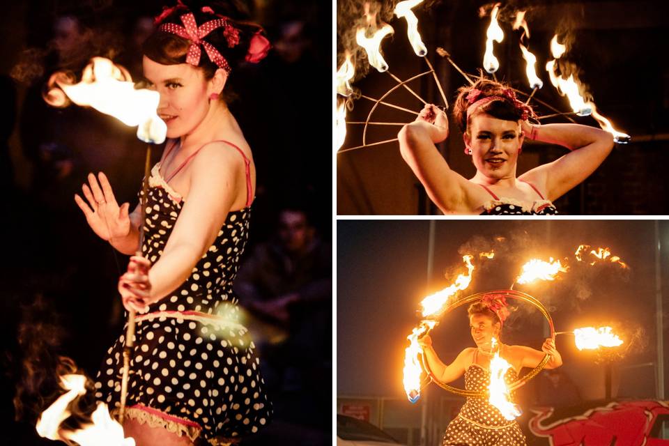 Pin-up fire show