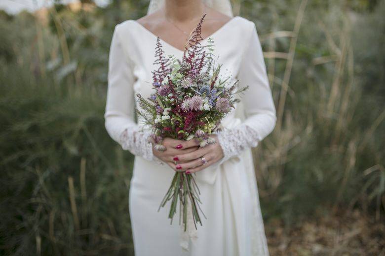 Ramo de novia con astilbe