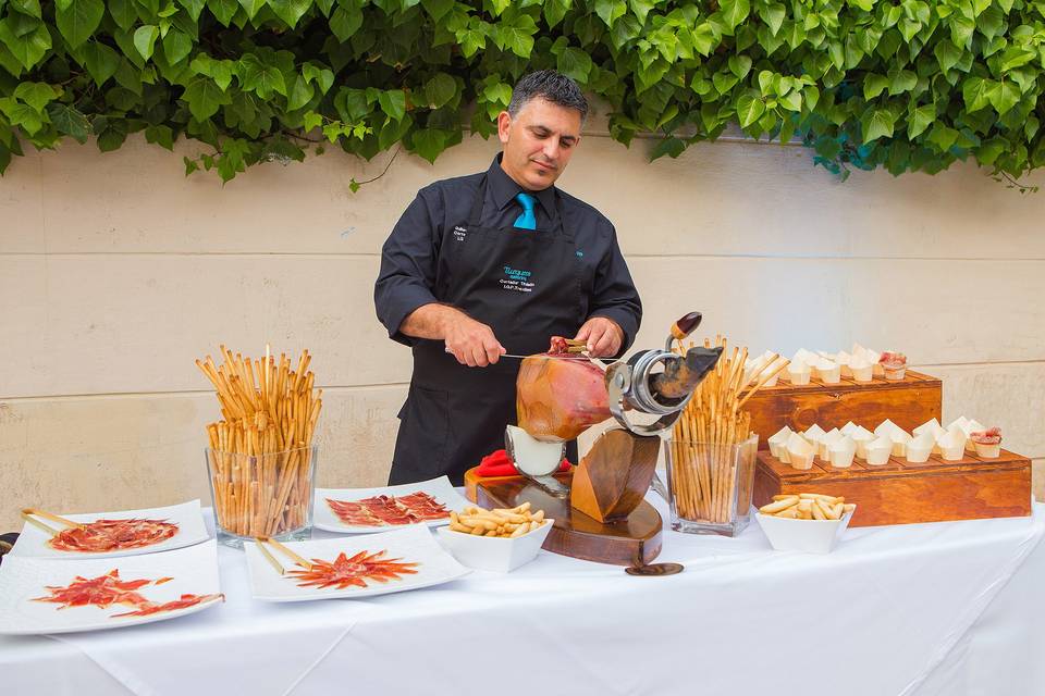 Mesa de corte de jamón