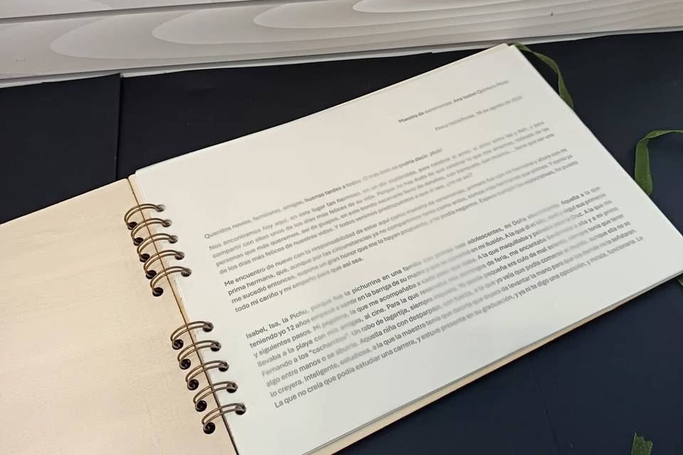 Libro de ceremonia laser