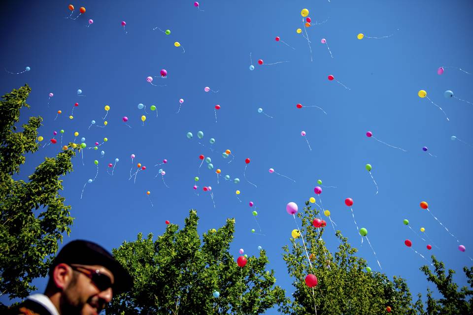 Globos de helio para bodas.