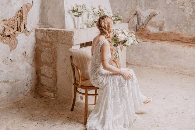 Novia bohemia en Morneta