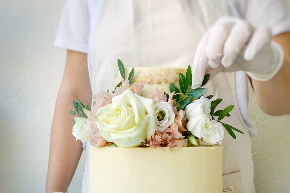 Tarta de boda, estilo rustic