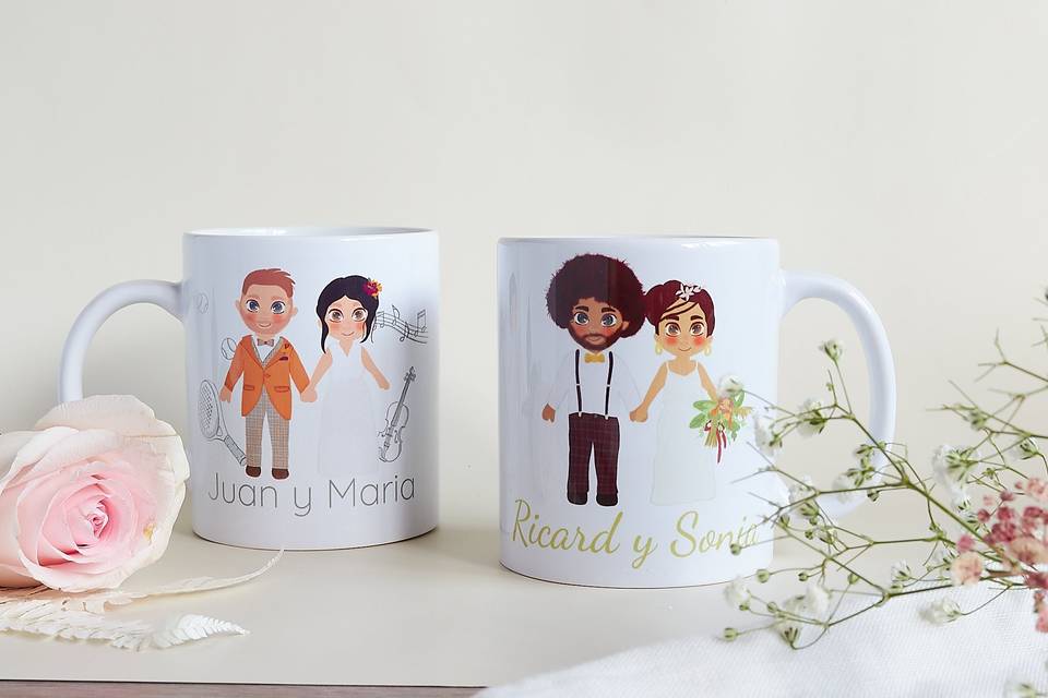 Tazas de novios