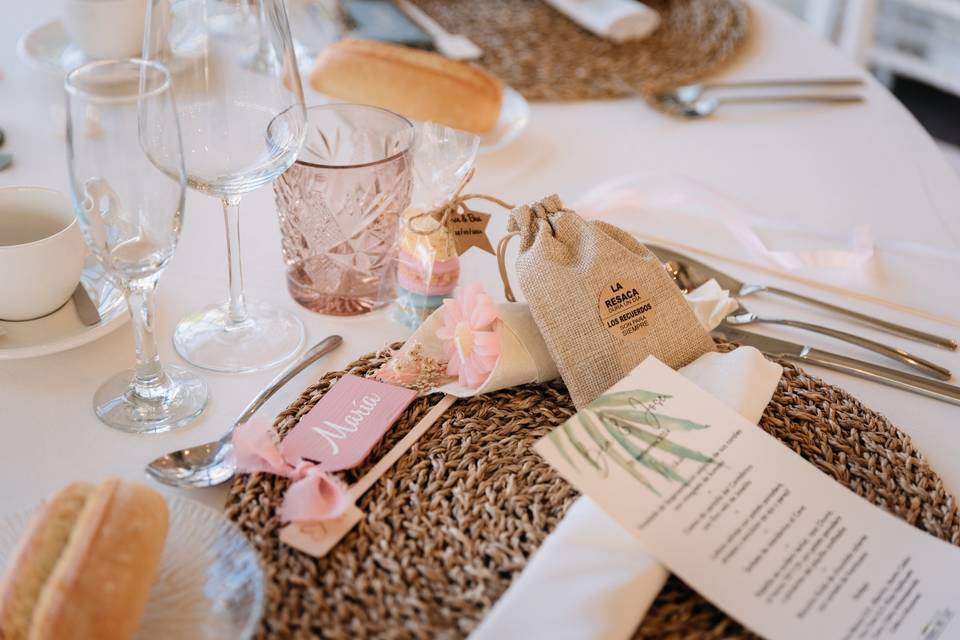 Detalles en la mesa