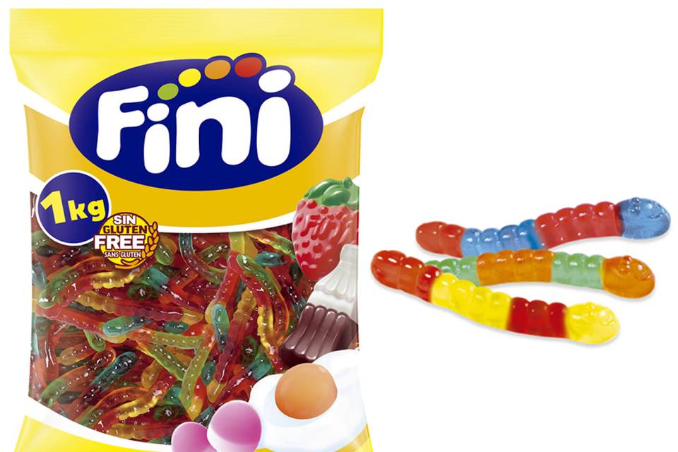 Gusanos goma brillo