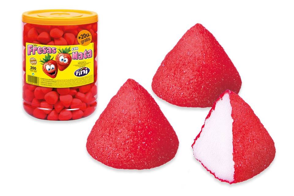 Nata y fresa goma foam