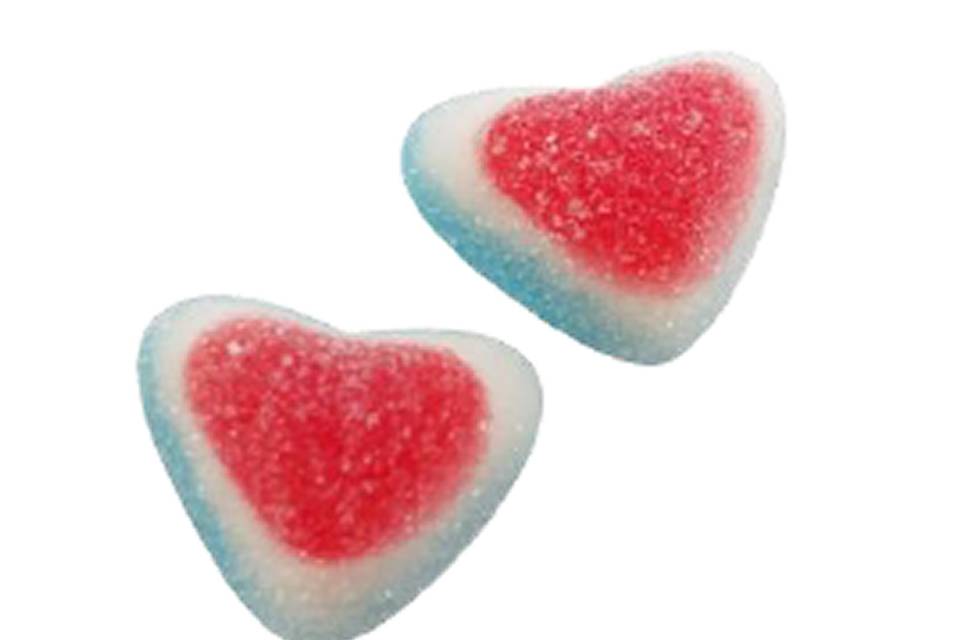 Corazón goma azucar