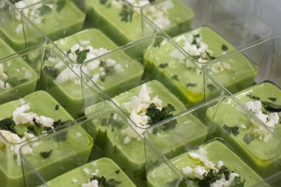 Crema de guisantes y menta