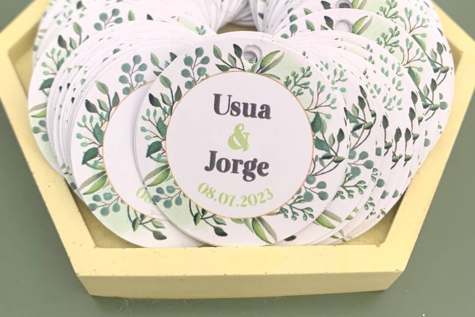 Etiquetas de boda
