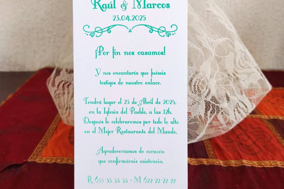 Invitación original