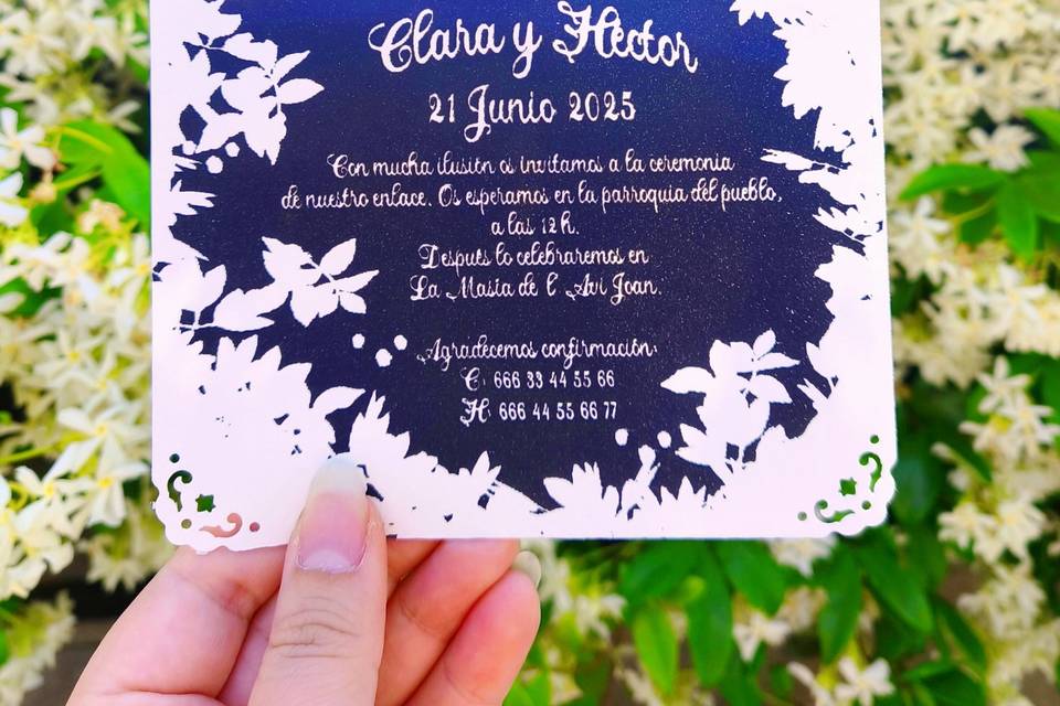 Invitación serigrafiada
