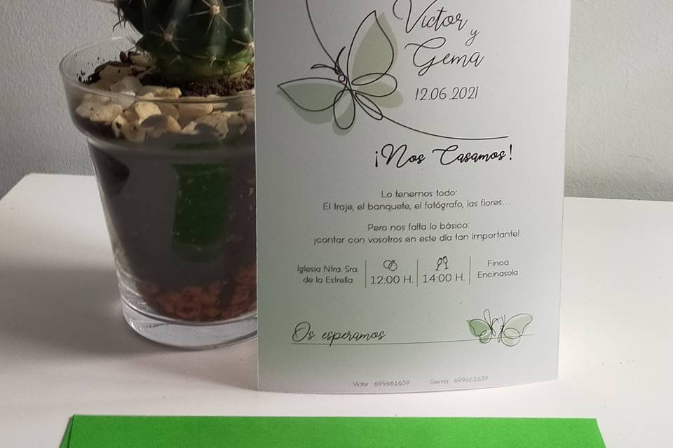 Invitación mariposas