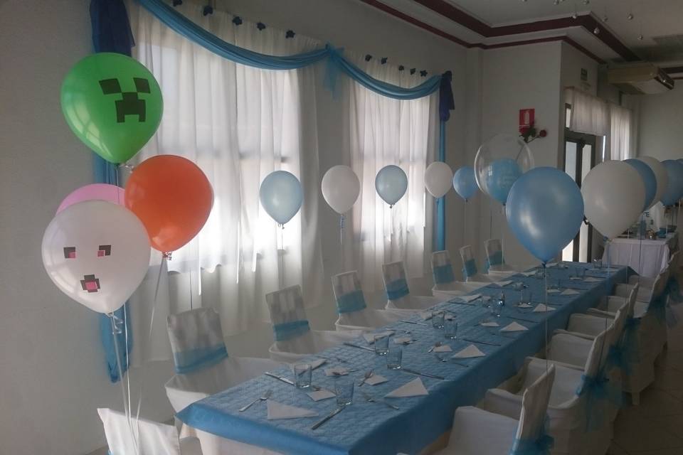 Decoración con globos para mesas
