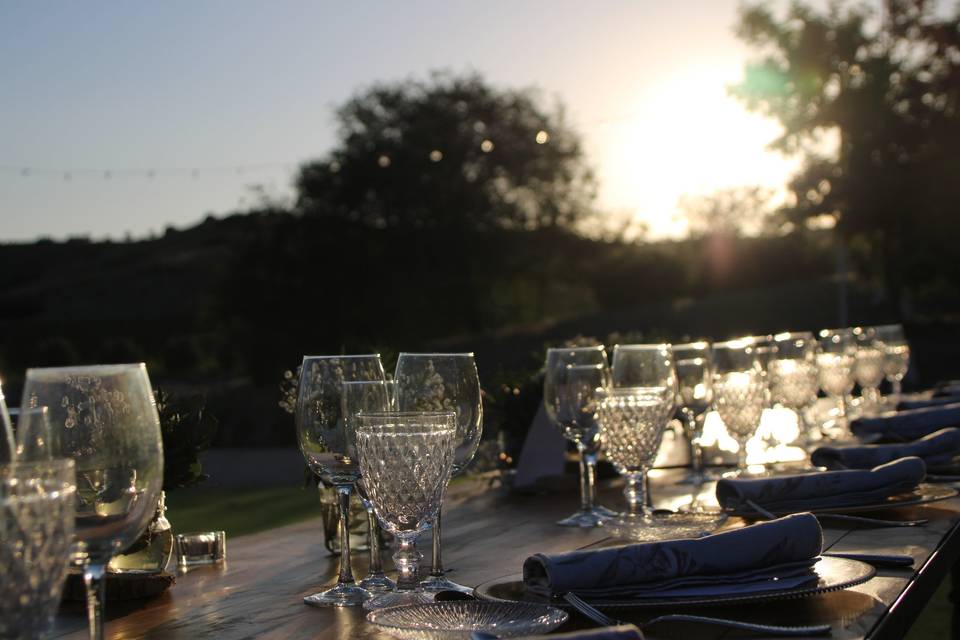 Cena en el lago